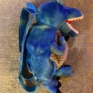 Blue Dinosaur Plush Backpack